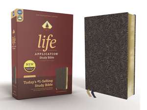 NIV, Life Application Study Bible, Third Edition, Bonded Leather, Navy Floral, Red Letter de Zondervan