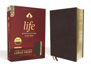 NIV, Life Application Study Bible, Third Edition, Large Print, Bonded Leather, Burgundy, Red Letter de Zondervan