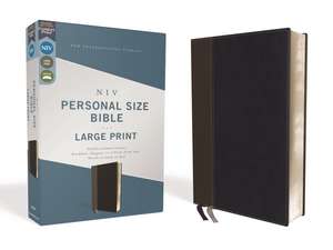 NIV, Personal Size Bible, Large Print, Leathersoft, Black, Red Letter, Comfort Print de Zondervan