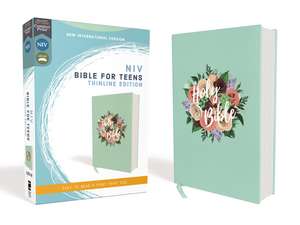 NIV, Bible for Teens, Thinline Edition, Cloth over Board, Floral, Red Letter, Comfort Print de Zondervan