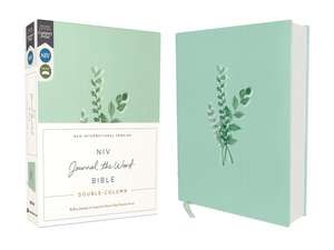 NIV, Journal the Word Bible (Perfect for Note-Taking), Double-Column, Cloth over Board, Teal, Red Letter, Comfort Print: Reflect, Take Notes, or Create Art Next to Your Favorite Verses de Zondervan