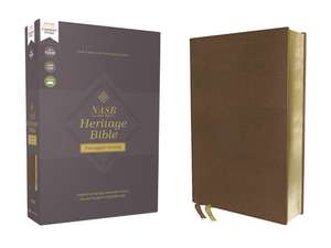 NASB, Heritage Bible, Passaggio Setting, Leathersoft, Brown, 1995 Text, Comfort Print: Elegantly uniting single and double columns into one Passaggio Setting Bible design de Zondervan