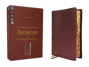 NKJV, Thompson Chain-Reference Bible, Genuine Leather, Calfskin, Burgundy, Red Letter, Thumb Indexed, Comfort Print de Dr. Frank Charles Thompson