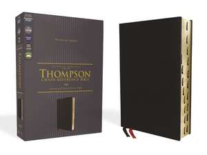 NASB, Thompson Chain-Reference Bible, Genuine Leather, Calfskin, Black, 1995 Text, Red Letter, Thumb Indexed, Comfort Print de Dr. Frank Charles Thompson