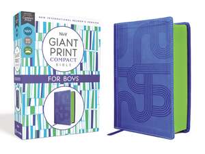 NIrV, Giant Print Compact Bible for Boys, Leathersoft, Blue, Comfort Print de Zondervan