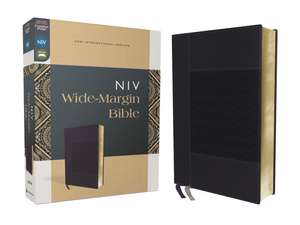 NIV, Wide Margin Bible (A Bible that Welcomes Note-Taking), Leathersoft, Navy, Red Letter, Comfort Print de Zondervan