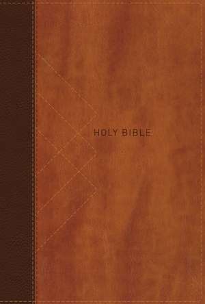 NIV, Thinline Bible, Giant Print, Leathersoft, Brown, Red Letter, Comfort Print de Zondervan