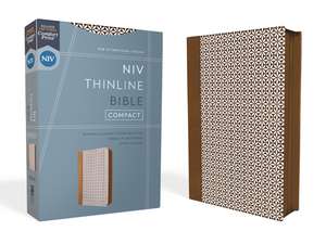 NIV, Thinline Bible, Compact, Leathersoft, Brown/White, Zippered, Red Letter, Comfort Print de Zondervan