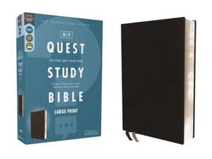 Niv, Quest Study Bible, Large Print, Bonded Leather, Black, Comfort Print de Christianity Today Intl