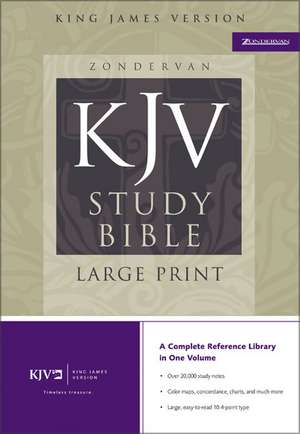 Zondervan King James Study Bible, Large Print de Edward E. Hindson