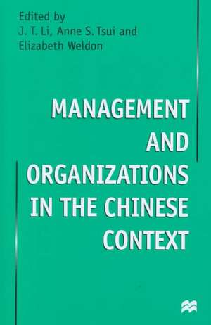 Management and Organizations in the Chinese Context de Nana