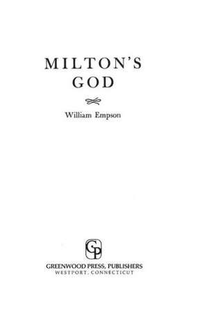 Milton's God de William Empson