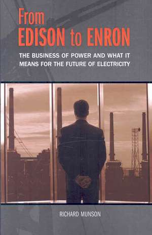 From Edison to Enron: The Business of Power and What It Means for the Future of Electricity de Richard Munson