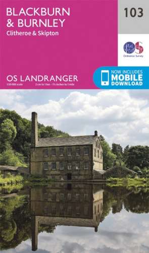 Blackburn & Burnley, Clitheroe & Skipton de Ordnance Survey