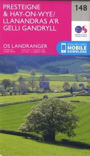 Presteigne & Hay-on-Wye / Llanandras A'r Gelli Gandryll de Ordnance Survey