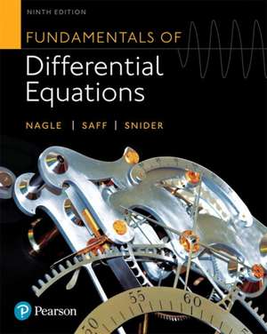 Fundamentals of Differential Equations de R. Nagle