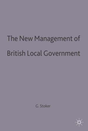 The New Management of British Local Governance de Professor Gerry Stoker