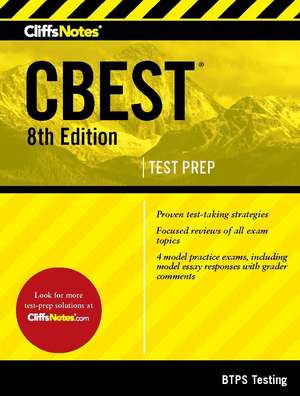 CliffsNotes CBEST, 8th Edition de BTPS Testing