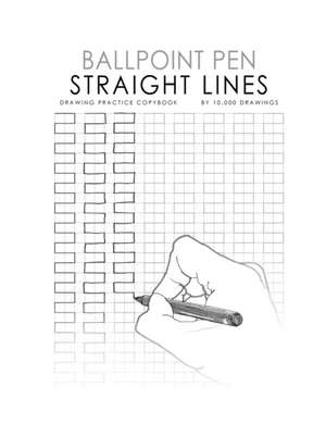 Ballpoint Pen STRAIGHT LINES Drawing Practice Copybook de Drawings