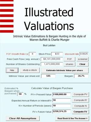 Illustrated Valuations + Intrinsic Value Estimations & Bargain Hunting in the style of Warren Buffett and Charlie Munger de Bud Labitan