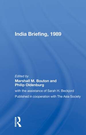 India Briefing, 1989 de Marshall M. Bouton