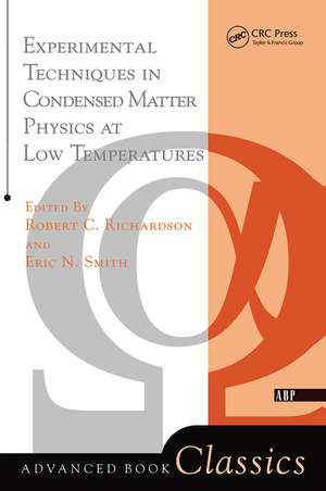 Experimental Techniques In Condensed Matter Physics At Low Temperatures de Robert C. Richardson