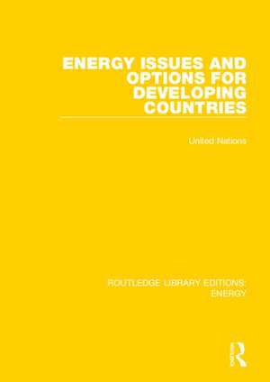 Energy Issues and Options for Developing Countries de United Nations