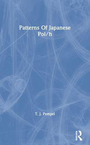 Patterns Of Japanese Policy Making: Experiences from Higher Education de T. J. Pempel