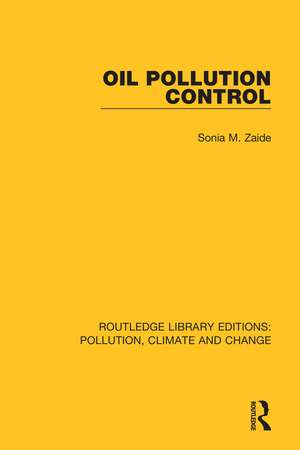 Oil Pollution Control de Sonia M. Zaide