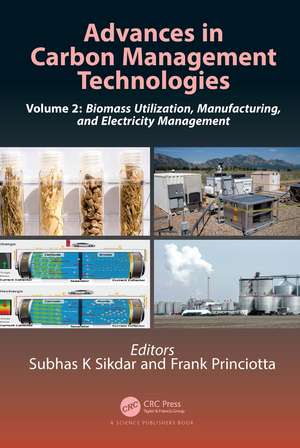 Advances in Carbon Management Technologies: Biomass Utilization, Manufacturing, and Electricity Management, Volume 2 de Subhas K. Sikdar