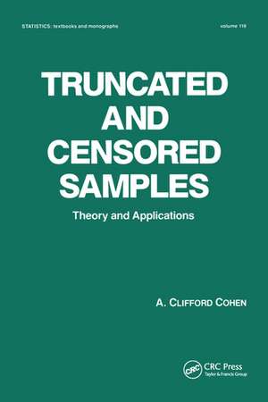 Truncated and Censored Samples: Theory and Applications de A. Clifford Cohen