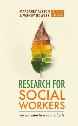 Research for Social Workers: An introduction to methods de Margaret Alston