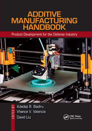 Additive Manufacturing Handbook: Product Development for the Defense Industry de Adedeji B. Badiru