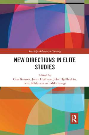 New Directions in Elite Studies de Olav Korsnes