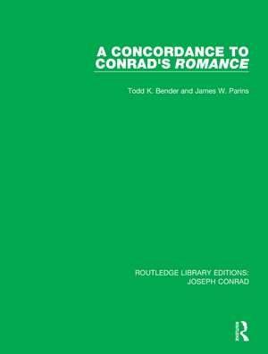 A Concordance to Conrad's Romance de Todd K. Bender