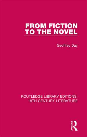 From Fiction to the Novel de Geoffrey Day