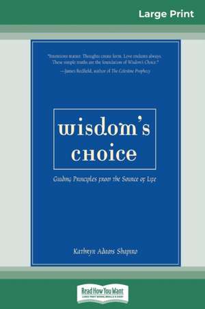 wisdom's choice (16pt Large Print Edition) de Kathryn Adams Shapiro