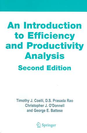 An Introduction to Efficiency and Productivity Analysis de Timothy J. Coelli