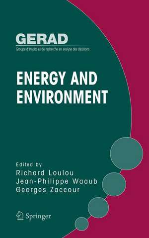 Energy and Environment de Richard Loulou