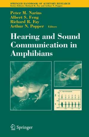 Hearing and Sound Communication in Amphibians de Peter M. Narins