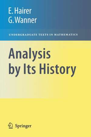 Analysis by Its History de Ernst Hairer