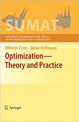 Optimization—Theory and Practice de Wilhelm Forst