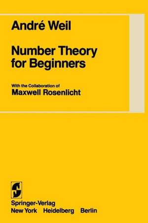 Number Theory for Beginners de M. Rosenlicht