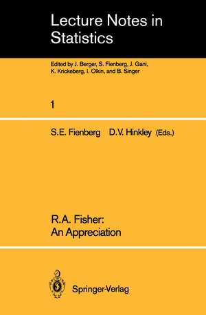 R.A. Fisher: An Appreciation de Stephen E. Fienberg