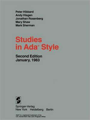 Studies in Ada® Style de P. Hibbard