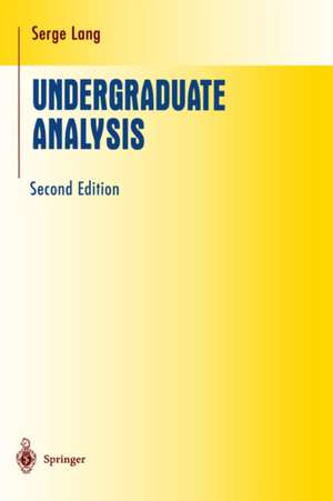 Undergraduate Analysis de Serge Lang