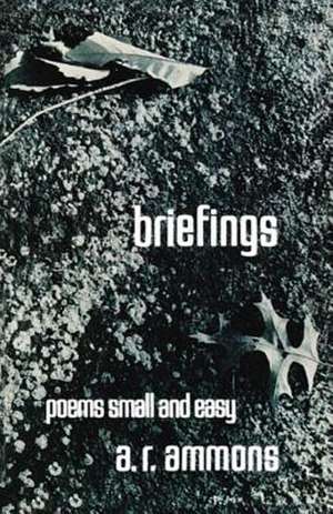 Briefings – Poems Small and Easy de A.r. Ammons