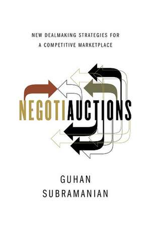 Negotiauctions de Guhan Subramanian