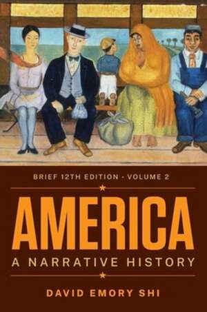 America – A Narrative History, 12th Edition Volume 2 Brief de David E. Shi