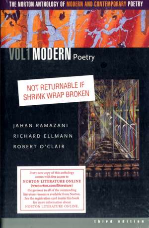 The Norton Anthology of Modern and Contemporary Poetry de Jahan Ramazani